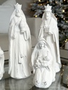 Nacimiento tallado blanco 5 piezas