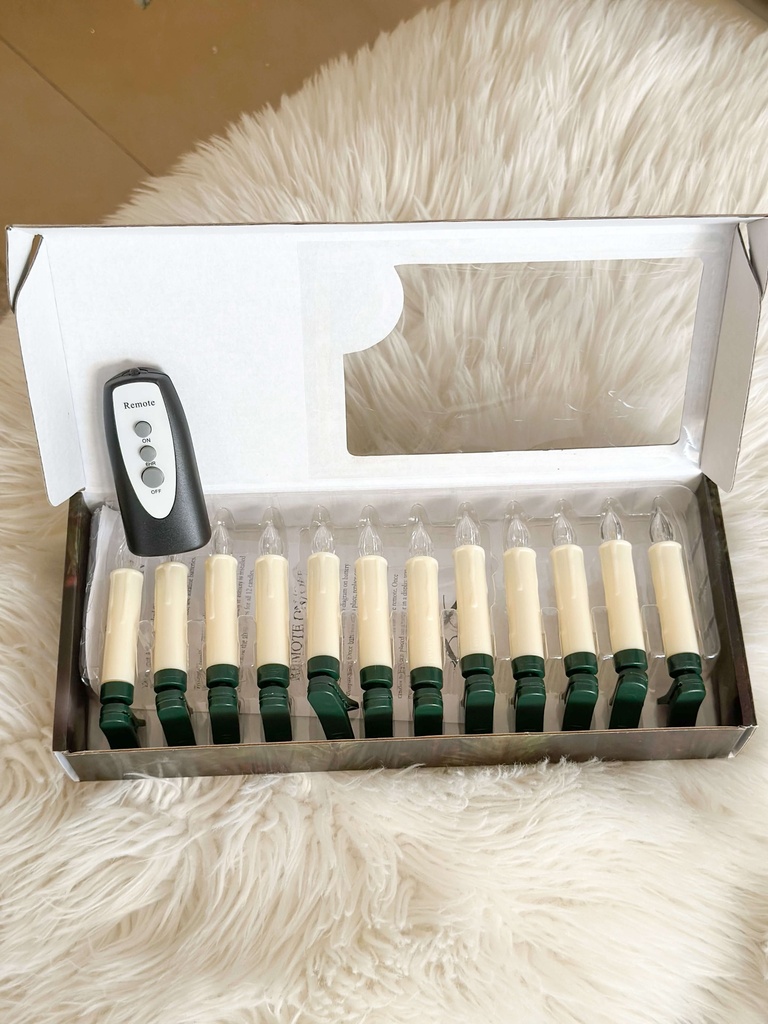 Set de 12 Clip on taper candles