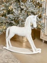 Caballo blanco escarchado oversized