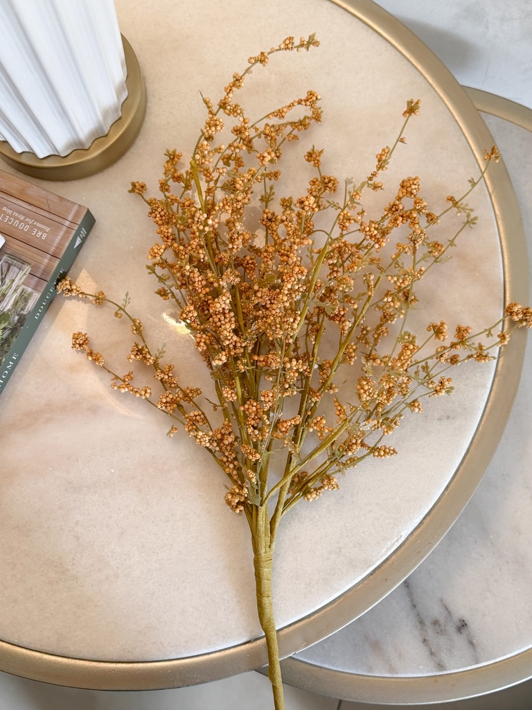 Rama silvestre taupe y dorado