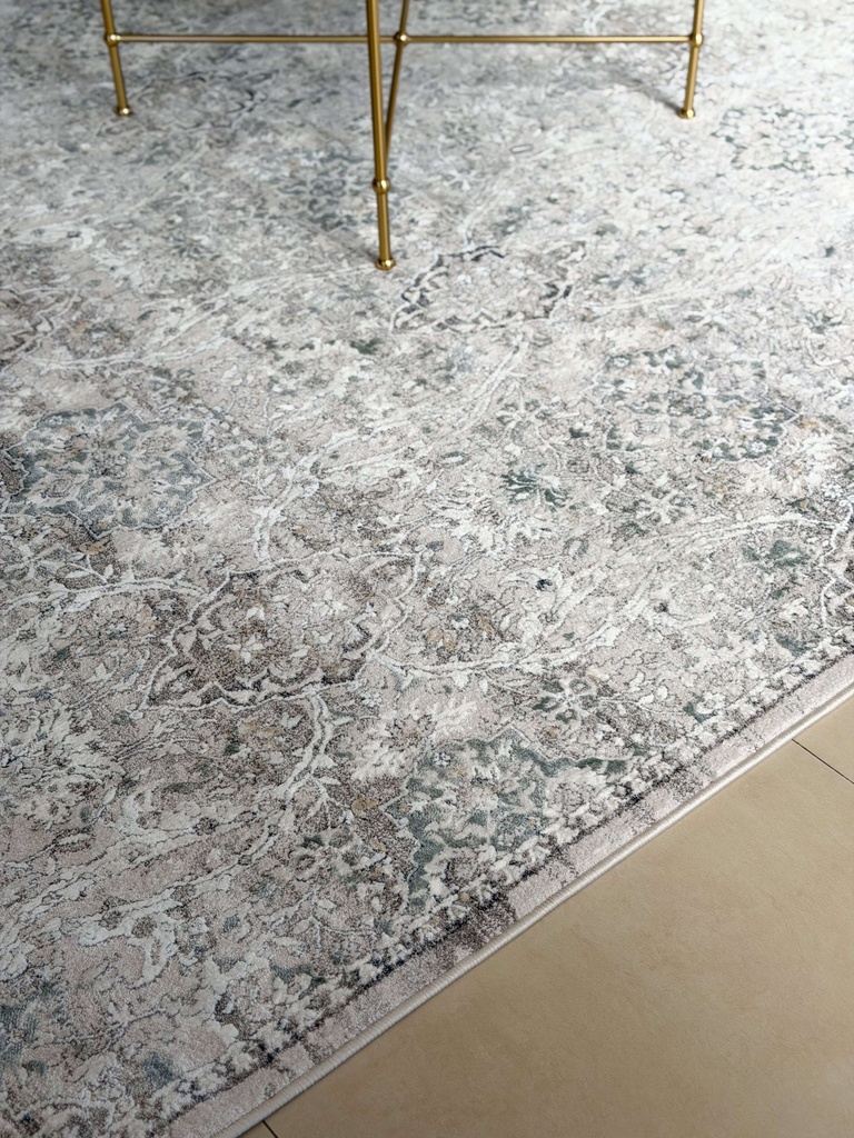 Alfombra Persa gris y crema 7x9´