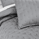 Bamboo Quilt Set Gris Oversized