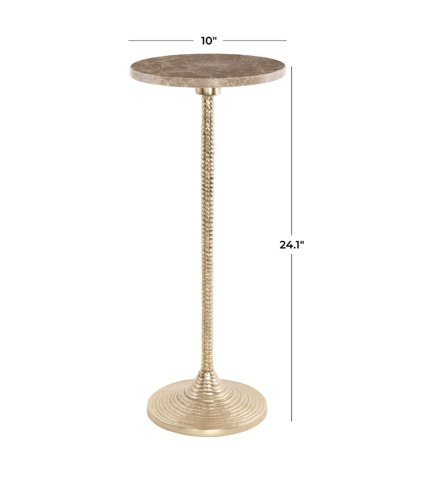 Mesita redonda top de piedra