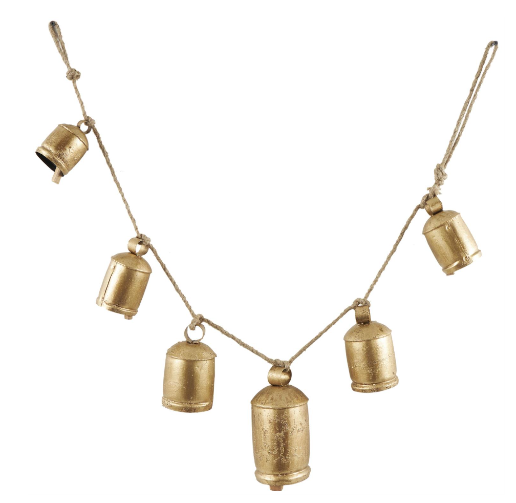 Guirnalda de campanas doradas
