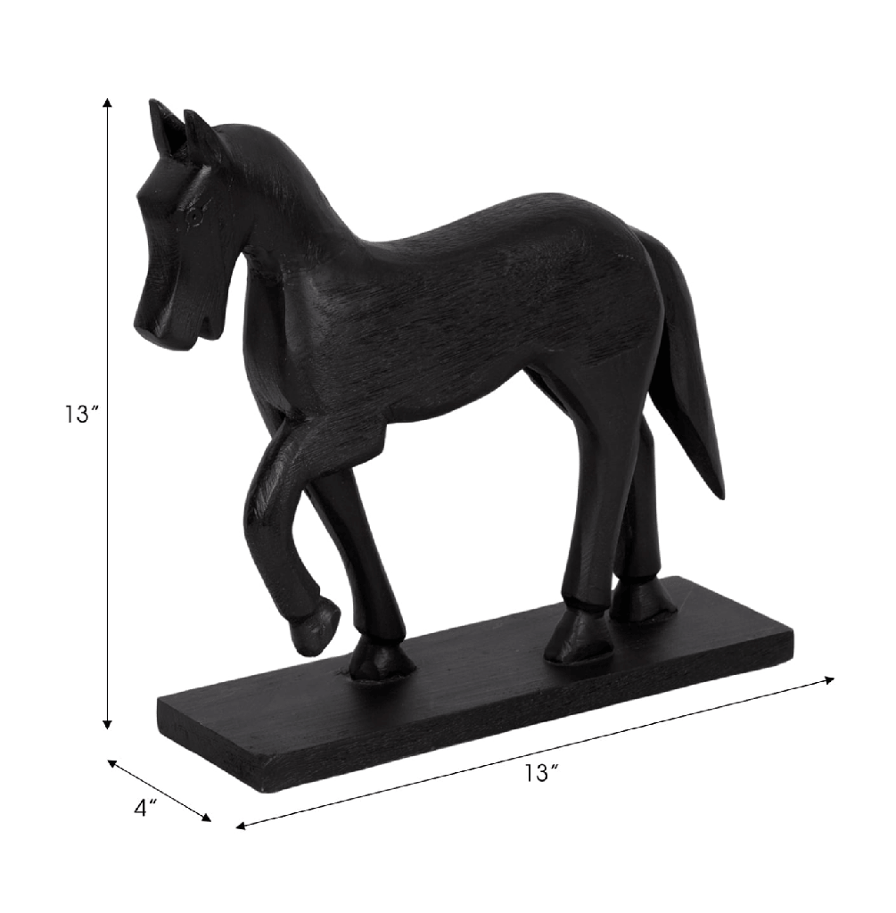 Caballo de madera negro