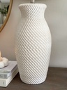 Lampara de ceramica tipo mimbre