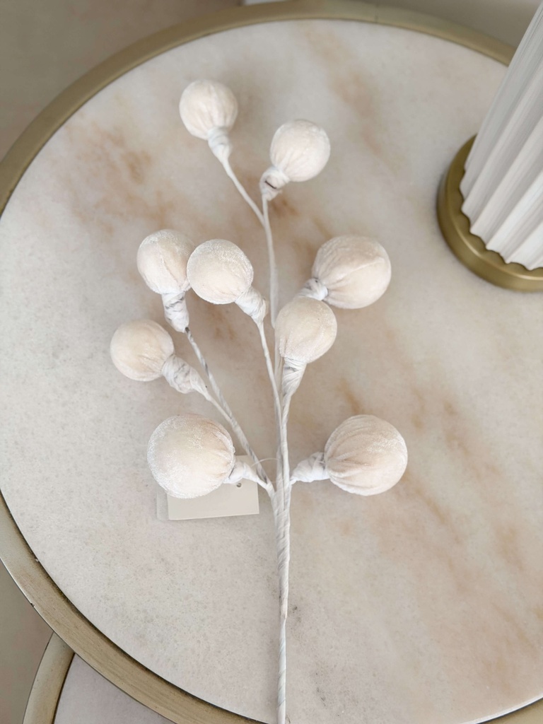 Rama pom pom velvet crema