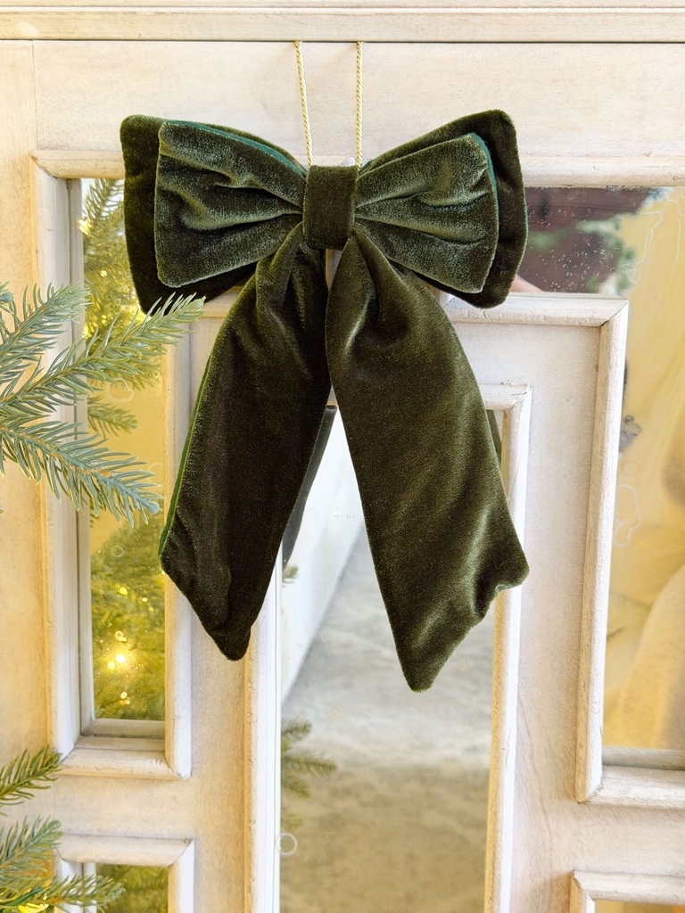 Ornamento de chongo velvet verde esmeralda