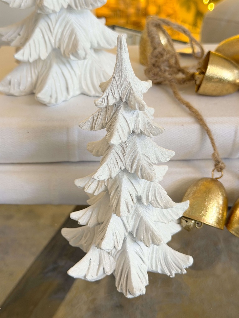 Set de 2 arbolitos blancos nevados