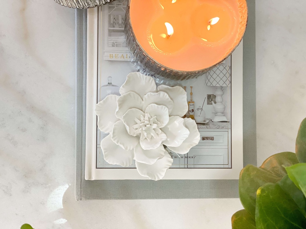 Flor de Ceramica blanca