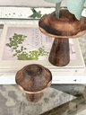 Set de 2 hongos rusticos de madera