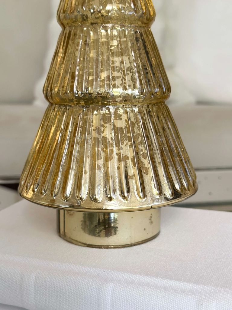 Arbolito alto dorado de mercury glass