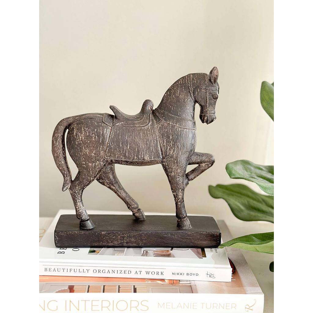 Escultura de Caballo Café