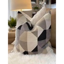 Forro Geometrico Negro, Gris y Tan