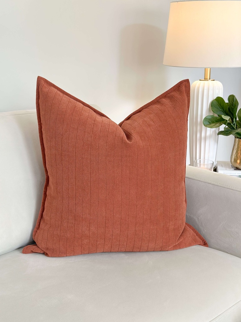 Forro de  cojin euro terracotta