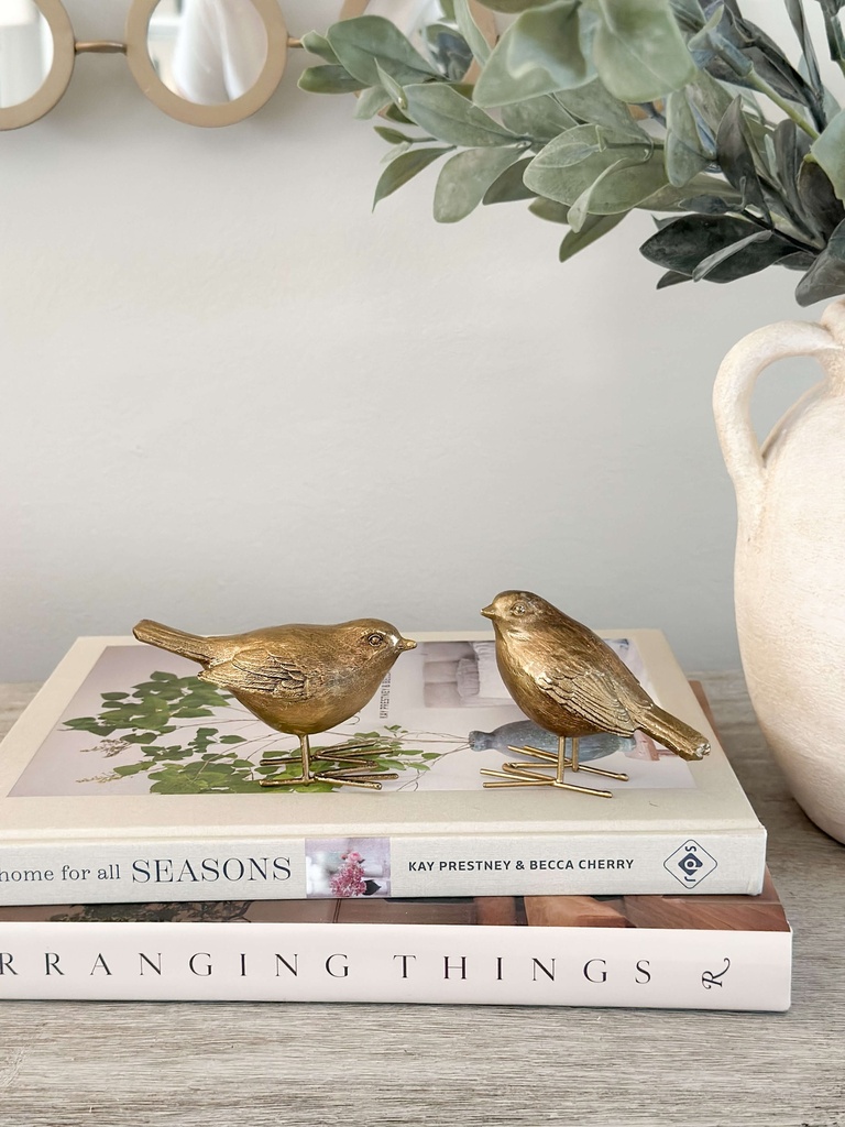 Mini Pajarito Dorado Antiguo