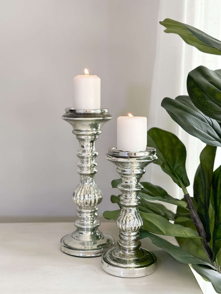 Set de 2 candelabros de mercurio