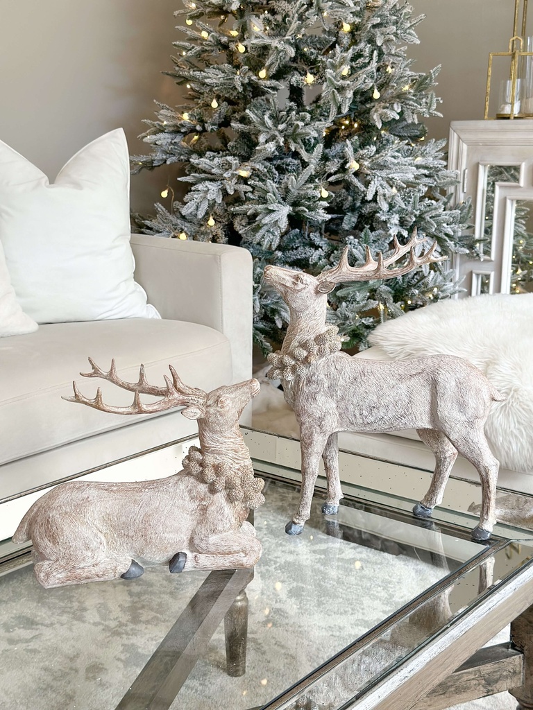 Set de 2 venados cafe con corona