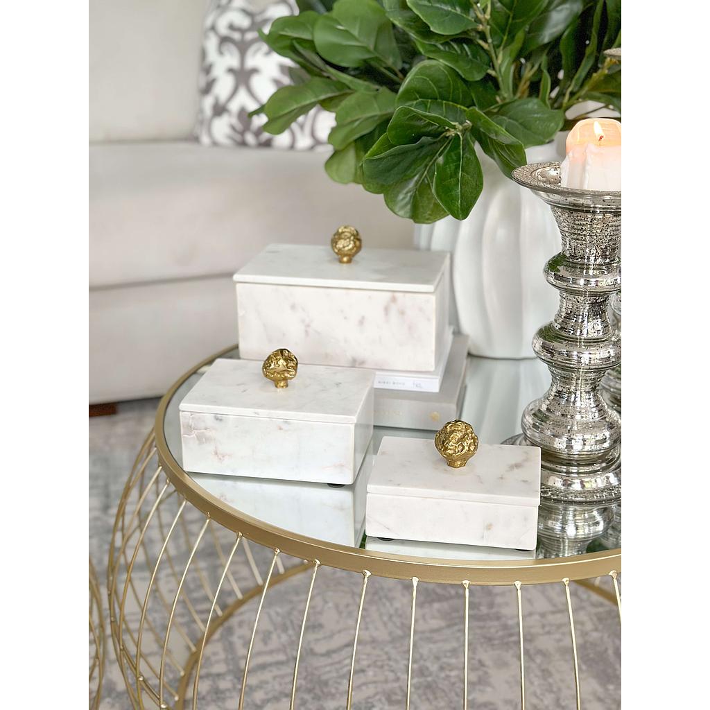 Caja Marmol con Pepita Dorada (3 tamaños)