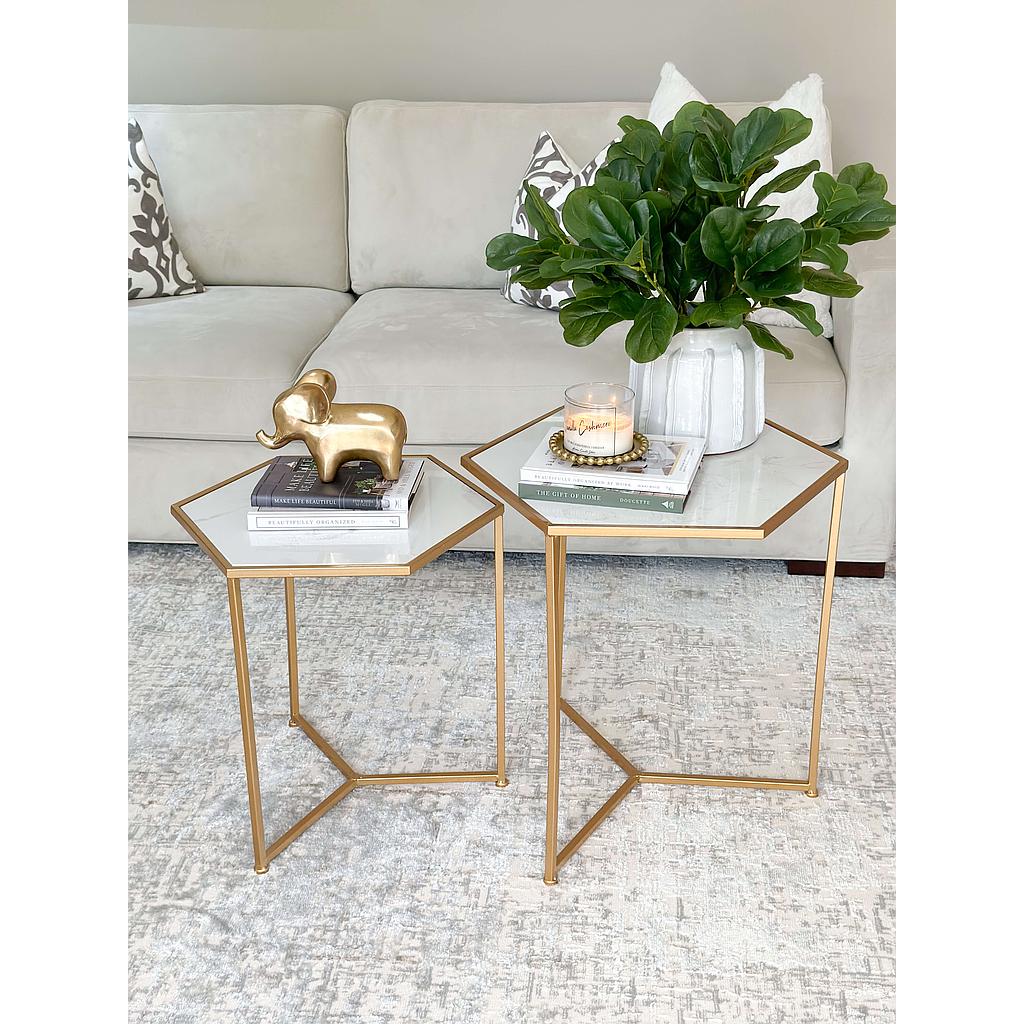 Mesa Hexagonal de piedra (2 tamaños)