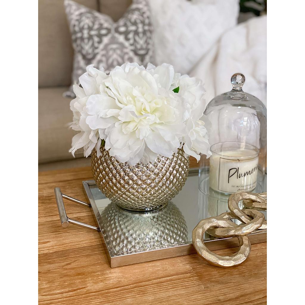 Base bombonera de mercury glass