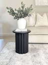 Mesa Auxiliar scalloped negra