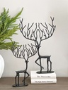 Set de 2 venados negros de metal