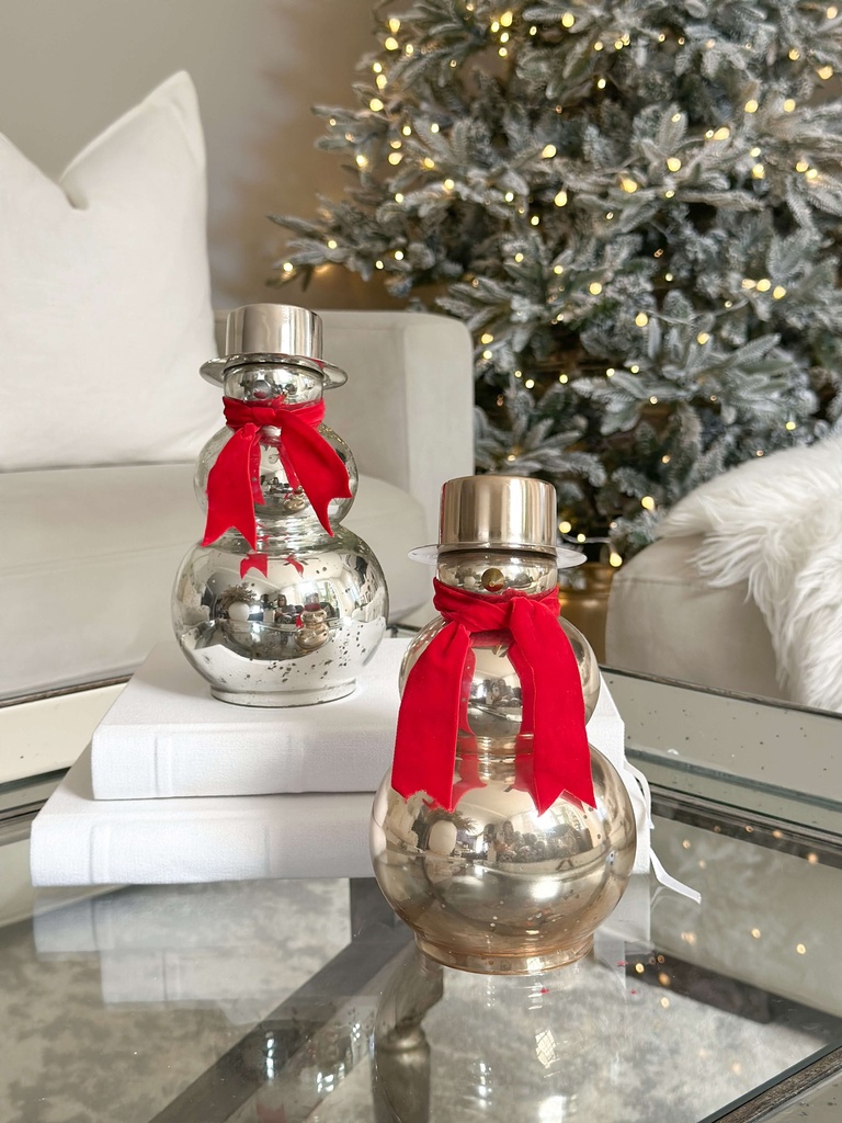 Snowman de mercury glass (2 Opciones)