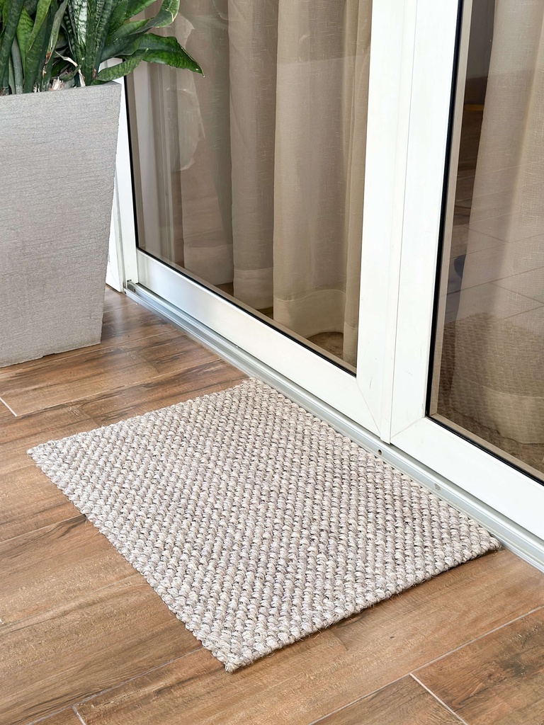 Alfombra gris para exterior