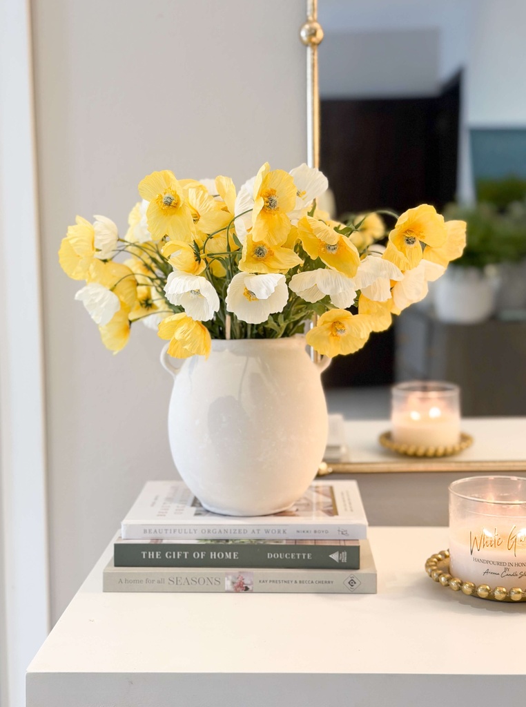 Bunch de 3 ramas poppy amarillas