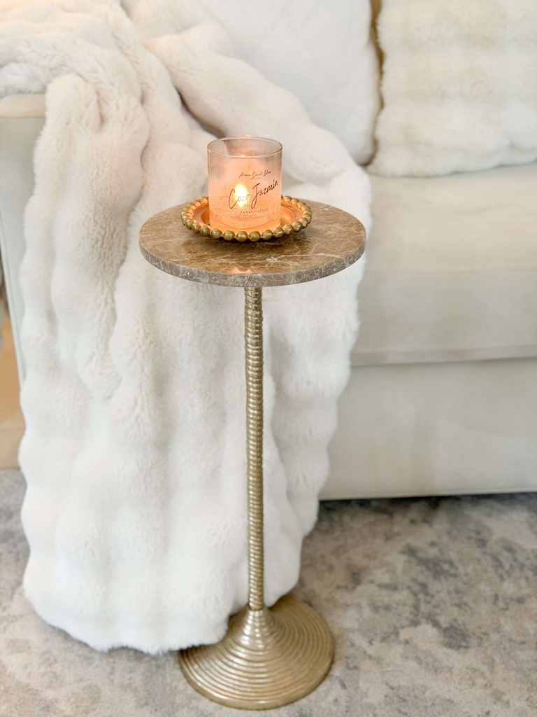 Mesita redonda top de Travertino