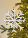 Ornamento copo blanco de madera