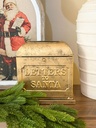 Buzon navideño dorado antiguo