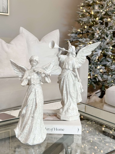 Angel blanco con instrumento (2 estilos)