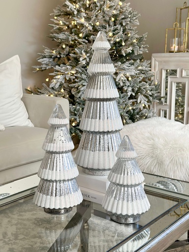 Arboles plateados nevados de mercury (3 tamaños)