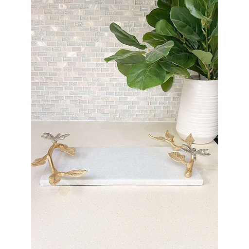 [78321-DS] Azafate de marmol con libelula