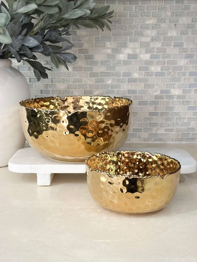 Bowl de porcelana dorado (2 tamaños)