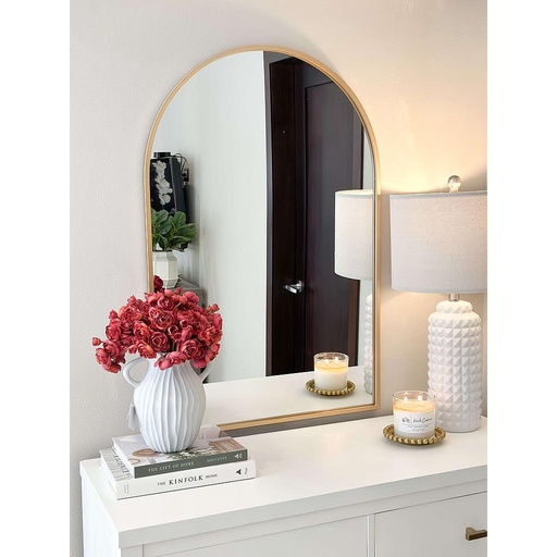 [83630-GOLD-DS] Espejo Greta con Marco Dorado