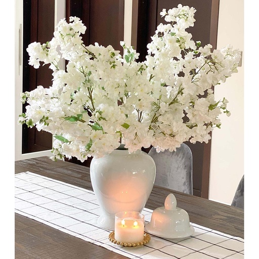 [29635-WHIT] Rama de Cherry blossom blanco