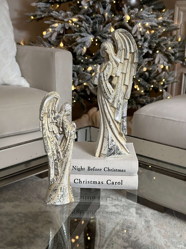 [4416100] Set de 2 angeles lamina de plata