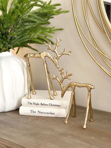 [78790/78791] Set de 2 venados dorados modernos de metal