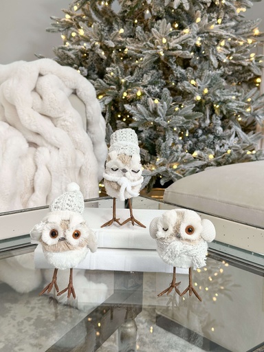 [31214] Set de 3 Buhos Decorativos