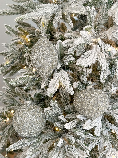 [4322806] Set de 3 esferas plateadas