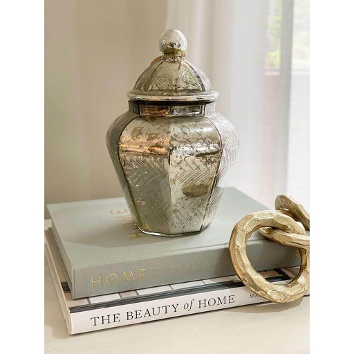 [82777 Vintage] Vintage Mercury Glass Jar