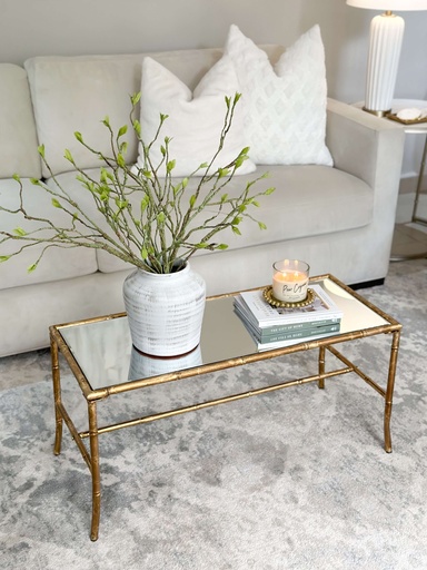 [AV44779] Mesa de centro espejada dorada