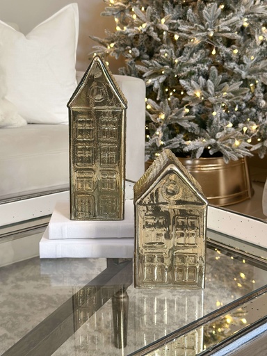 Casas Doradas de mercury glass (2 tamaños)