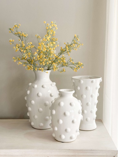 Bases blancas polka dots