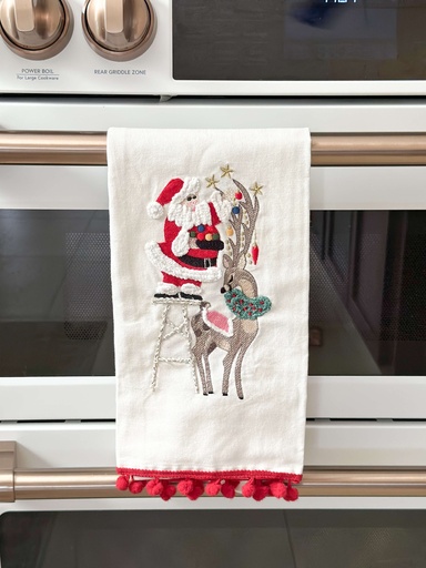 [OSW237164] Toalla de santa con mini pom pom