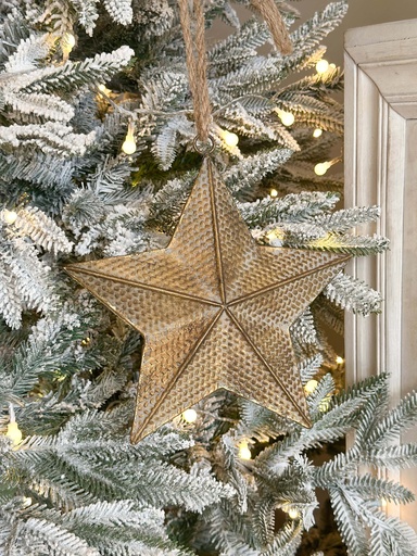 [97269] Estrella dorada de metal ornamento