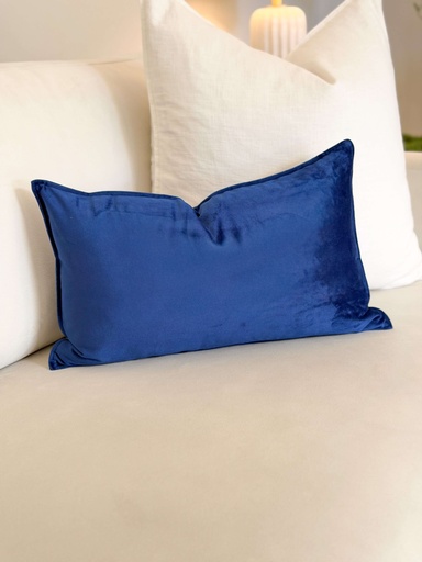 Cojin lumbar velvet azul royal